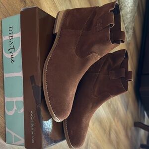 Diba Brown Ankle Boots with Suede Finish